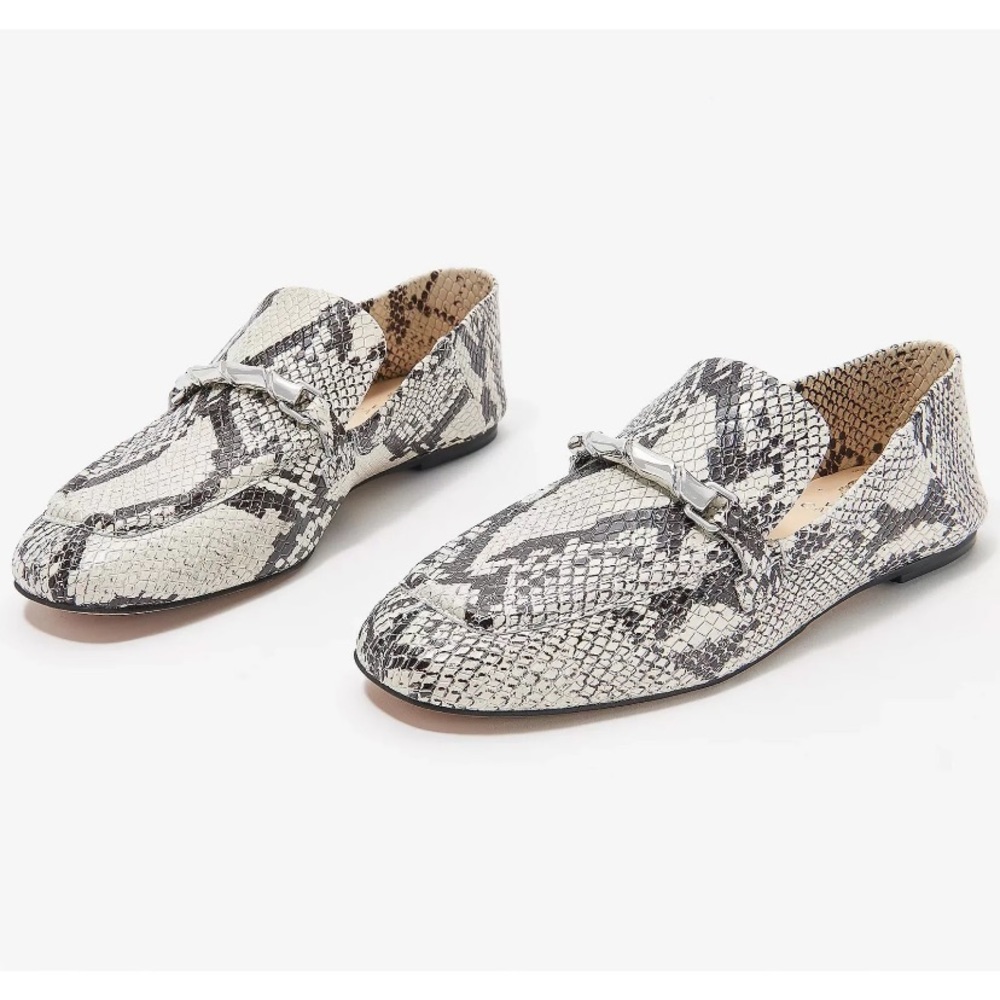 NWOB Vince Camuto Perenna Snakeskin Leather Two Tone Loafers